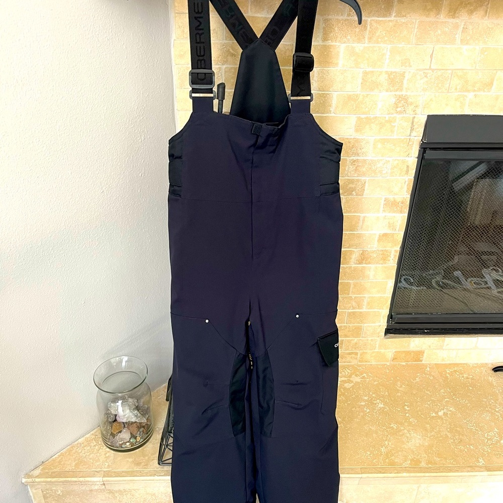 Obermeyer ski bib black -  boy size 8